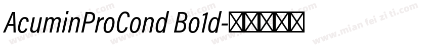 AcuminProCond Bo1d字体转换